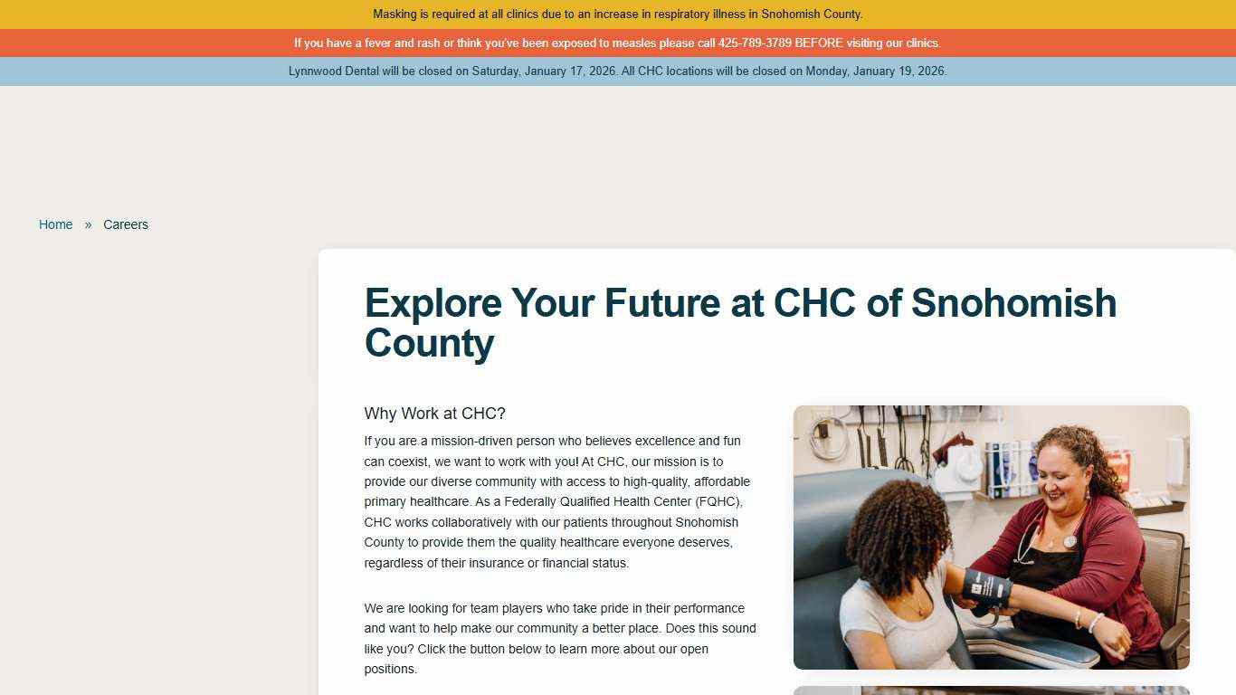 Careers - Community Health Center of Snohomish