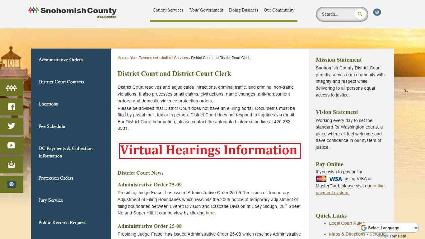 District Court and District Court Clerk | Snohomish County, WA - Official Website